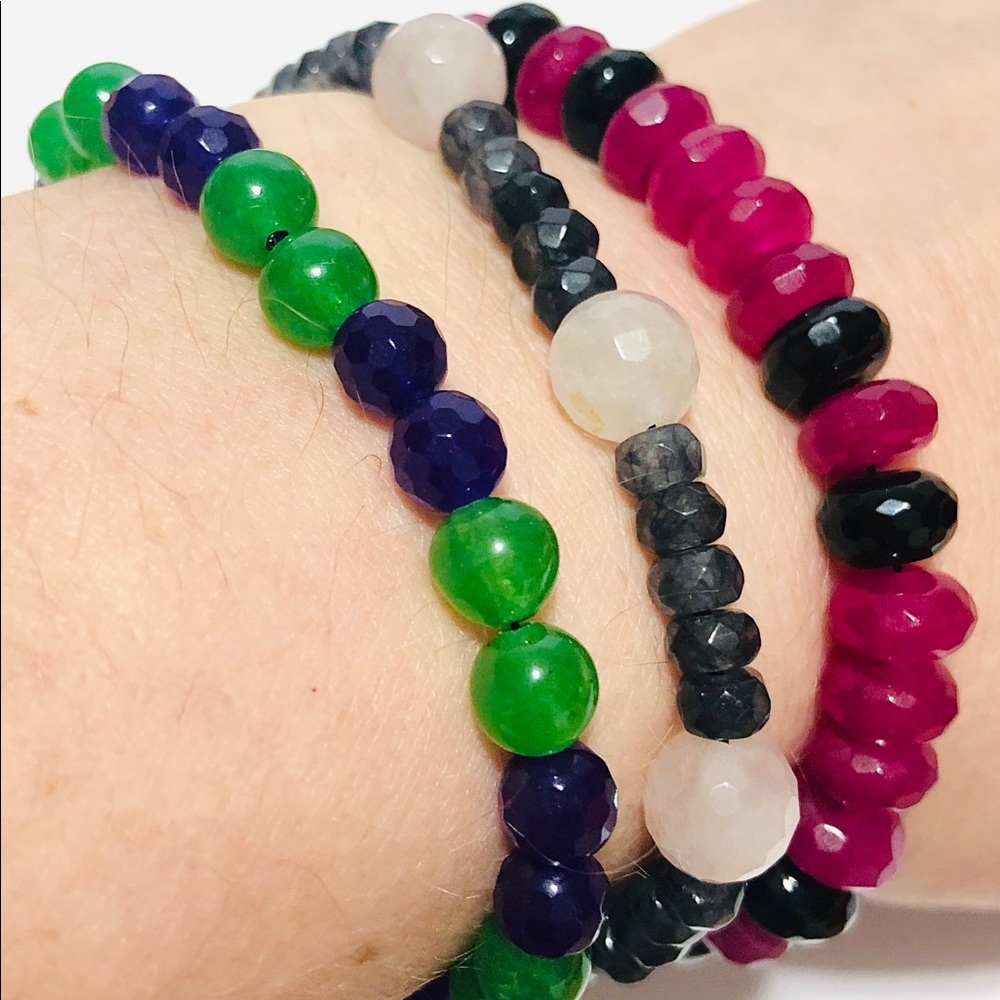 BNWT! Jade, Amethyst, Quartz 6”